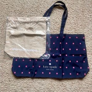 Kate Spade nwt tote and dermalogica tote